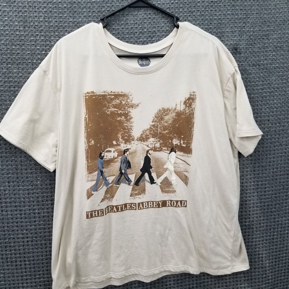 The Beatles Abby Road Bling Tan T Shirt Women's XXL (20)